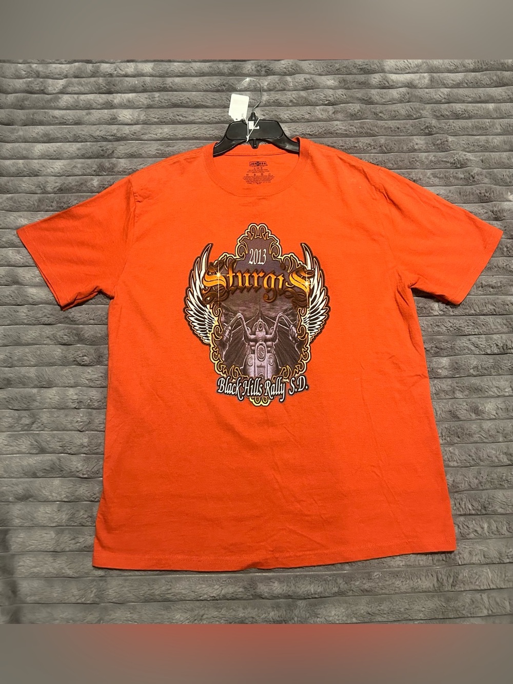 (2013) Sturgis Motorcycle Black Hills Rally S.D. Orange t-shirt